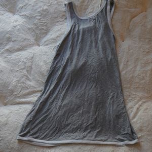 Grey and white halter dress